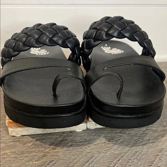 Sam & Libby Adelia Braided Footbed Sandal - Black - Size 8 - Picture 5 of 9